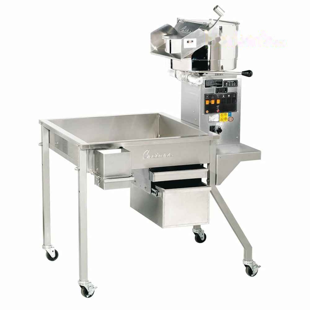 Cretors 20oz Electric Giant Pedestal Popper On 3.5' Knockdown Table -Item#EG20D1D-R-X-PP & G43XX-CCR-PP - Call us for pricing
