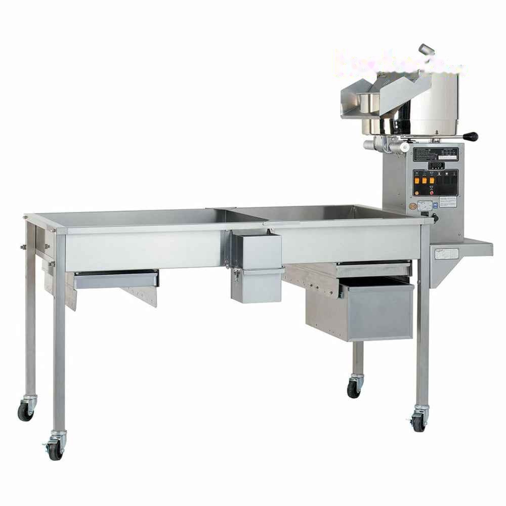 Cretors 48oz Electric Giant Pedestal Popper on 6' Knock Down Table -Item#EG48D1D-R-X-PP & GSXX-CCR-PP - Call us for pricing