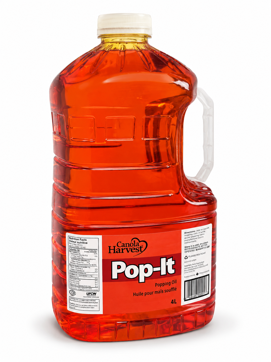 Popcorn Popping Oil - One Jug 4L -Item#51204