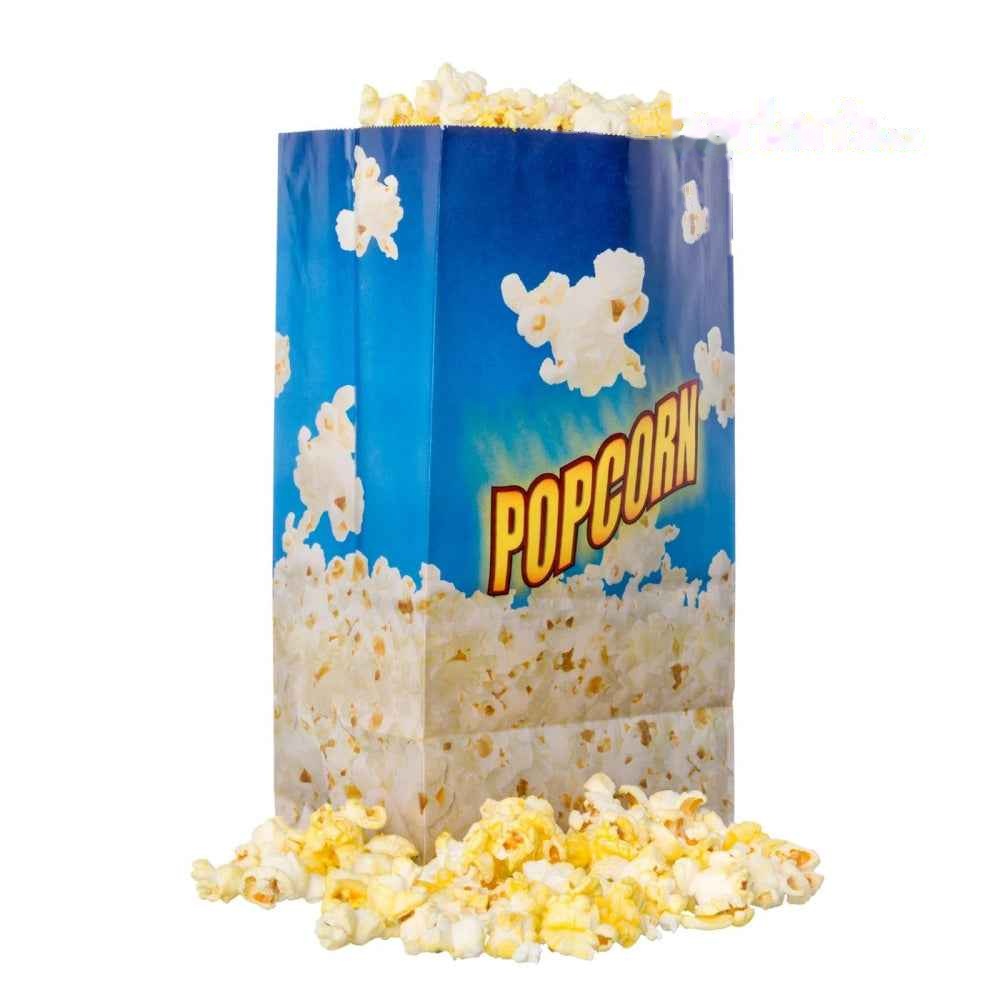 85oz Blue Butter-Proof Popcorn Theatre Bag -1000/case -Item#84BB85