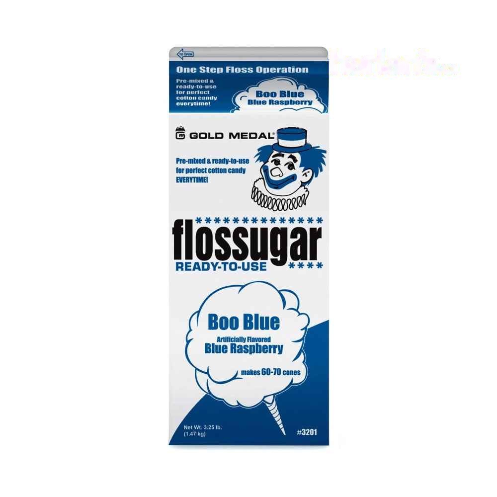 Boo Blue (Blue Raspberry) Cotton Candy Flossugar Carton -Item#55201
