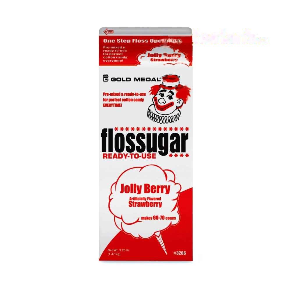 Jolly Berry (Strawberry) Cotton Candy Flossugar Carton -Item#55206