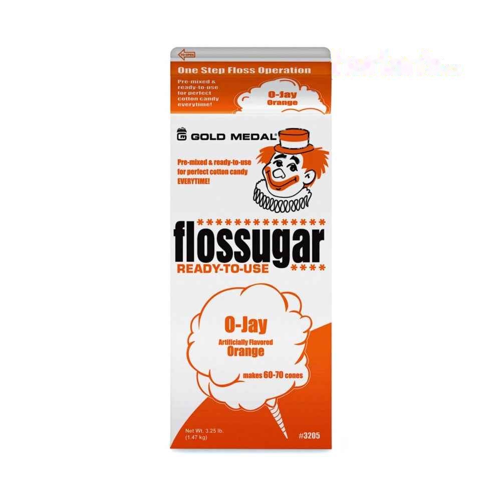 O-Jay (Orange) Cotton Candy Flossugar Carton -Item#55205