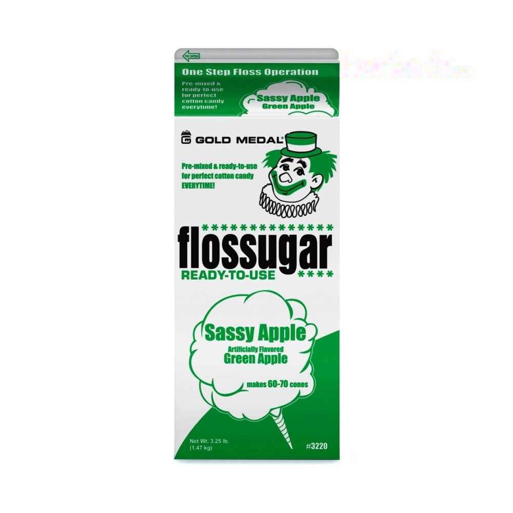 Sassy Apple (Apple) Cotton Candy Flossugar Carton -Item#55220