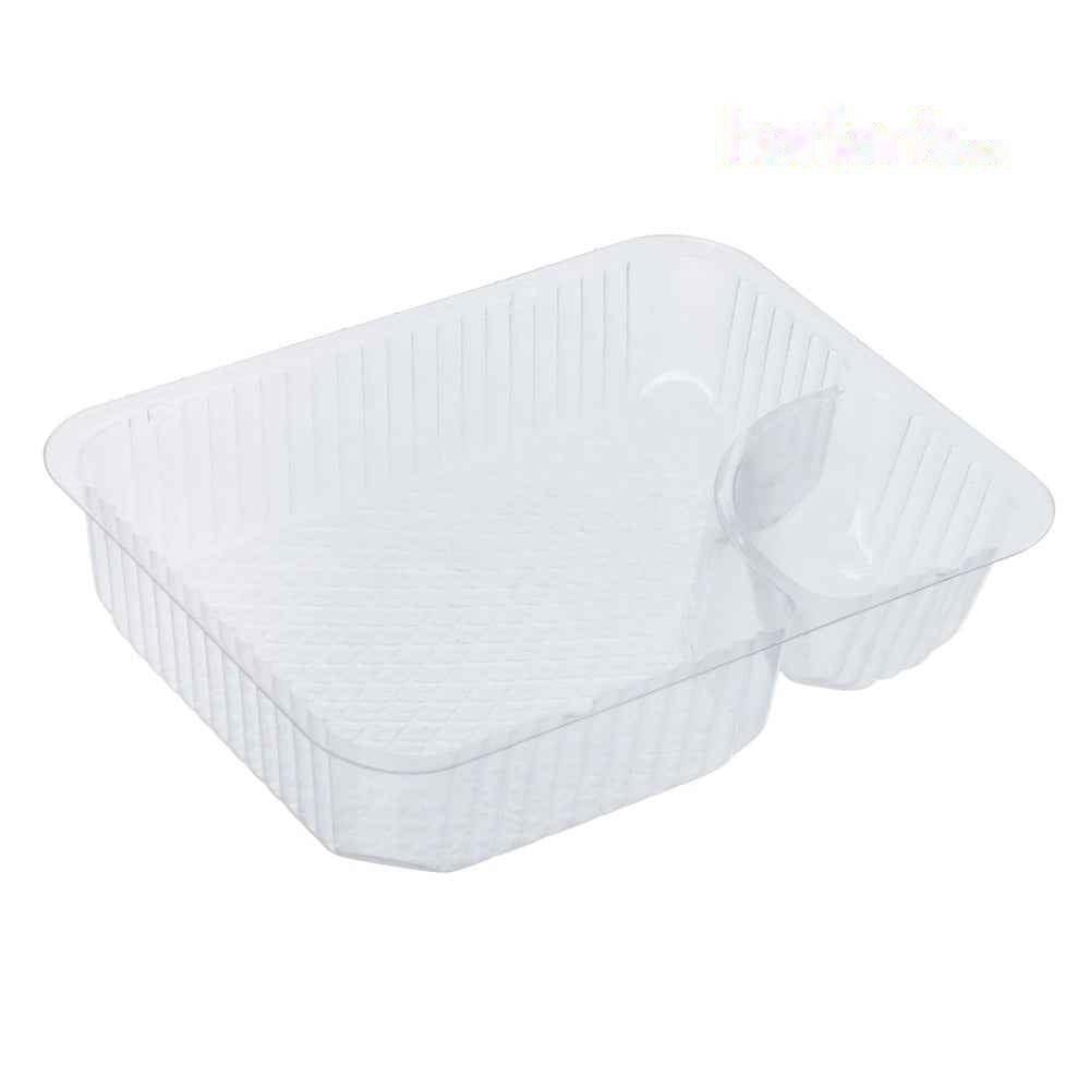 2 Compartment 2oz Small Nacho Tray Container - 500/case -Item#84N2