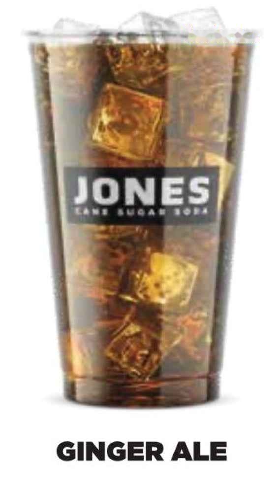 Jones Cane Sugar Fountain Soda - Ginger Ale - 3 gal BIB -Item#16502