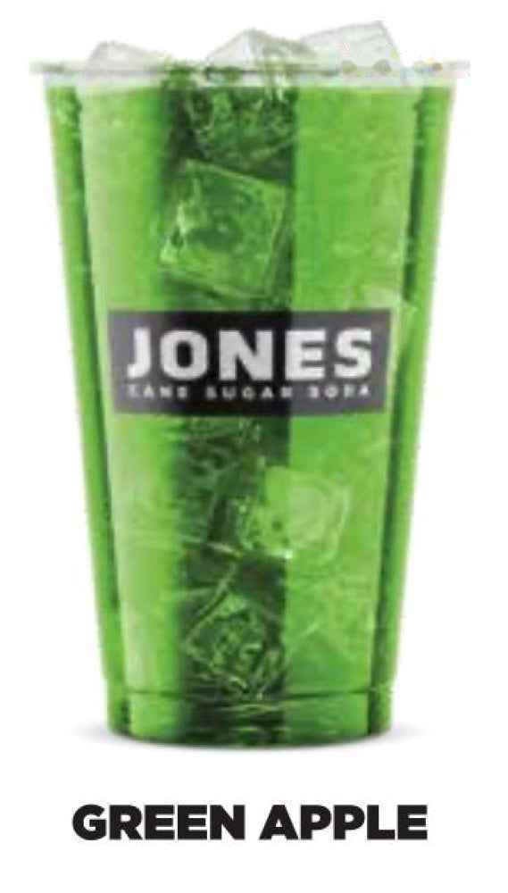 Jones Cane Sugar Fountain Soda - Green Apple - 3 gal BIB -Item#16505