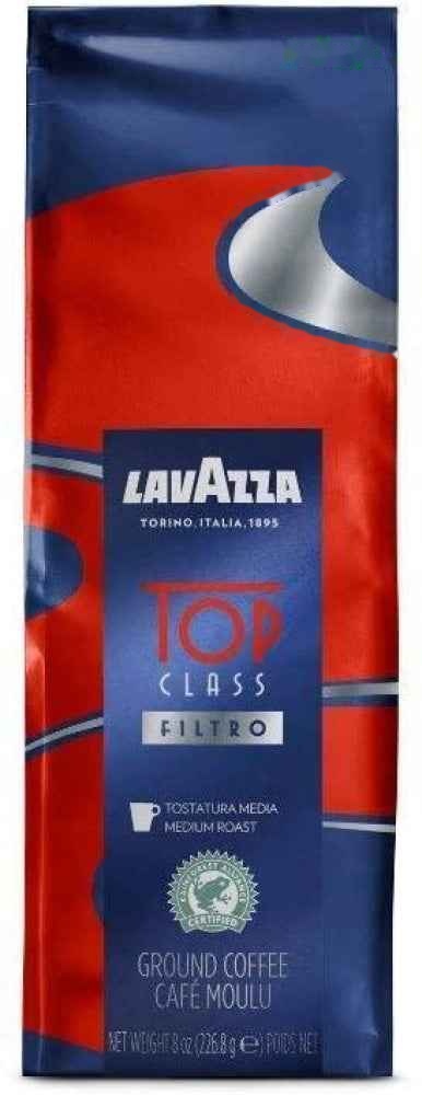 Top Class Filtro Medium Roast Ground Coffee By Lavazza - 8 oz Coffee (Pack of 6) -Item#203433
