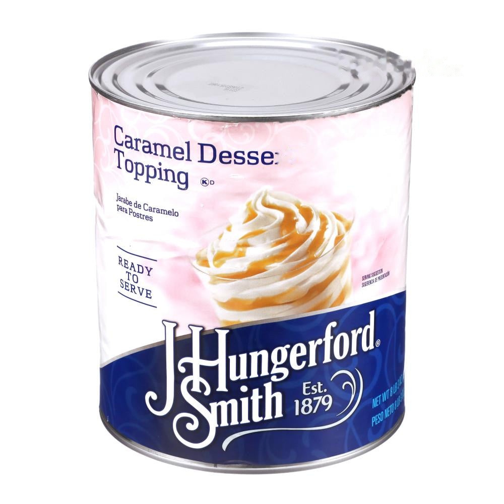 J HUNGERFORD SMITH CARAMEL TOPPING - Ready to Use - 6 x 100oz CANS -Item#41721