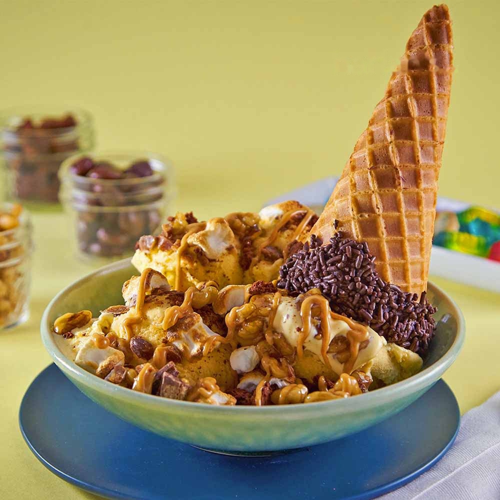 J HUNGERFORD SMITH WALNUT SUNDAE TOPPING, WIDE-MOUTH JUGS - 3 x 125oz JUGS -Item#41795