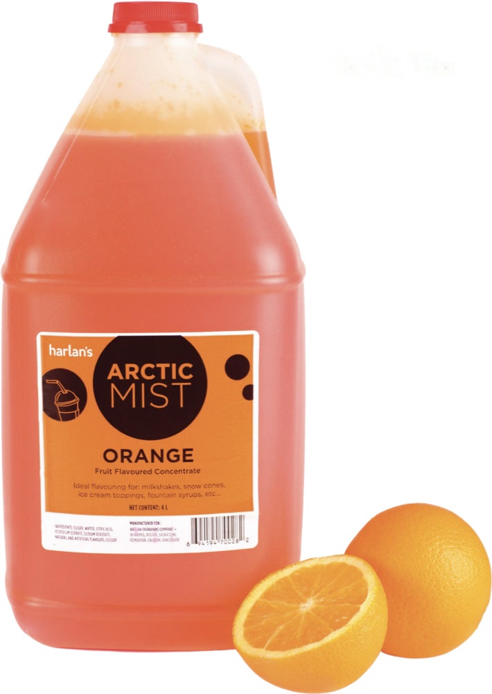 Arctic Mist Syrup Concentrate - Orange (1x4L) Item#41553