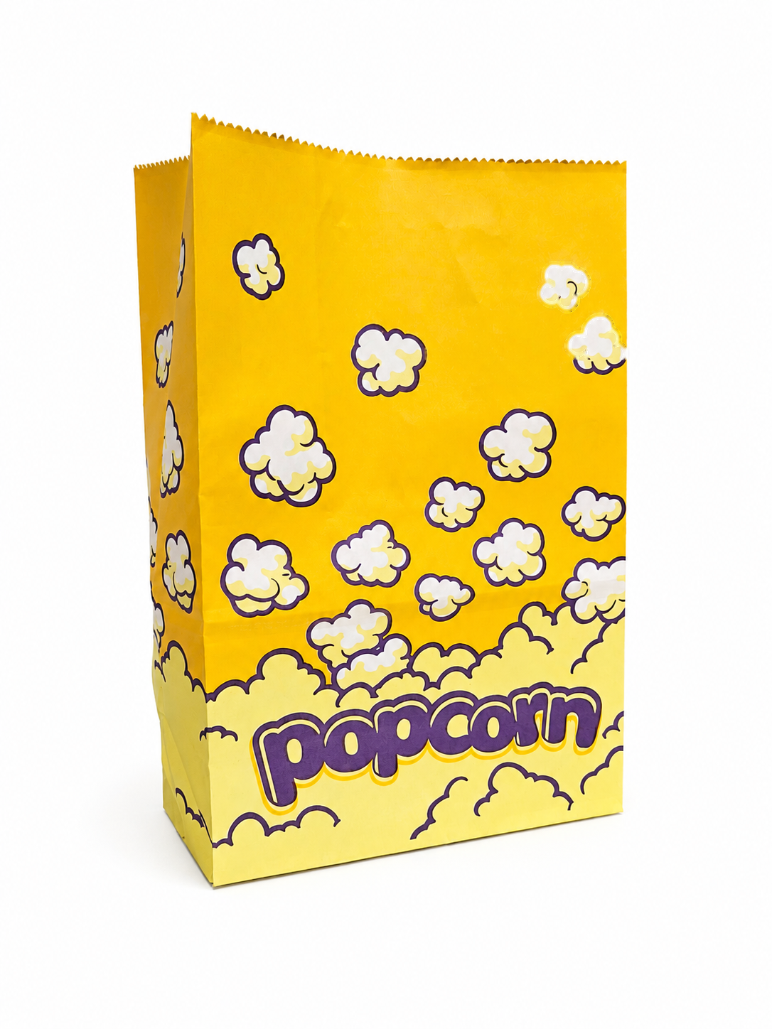 Flat Bottom Printed Popcorn Bag - Large - 500/case -Item#84B10