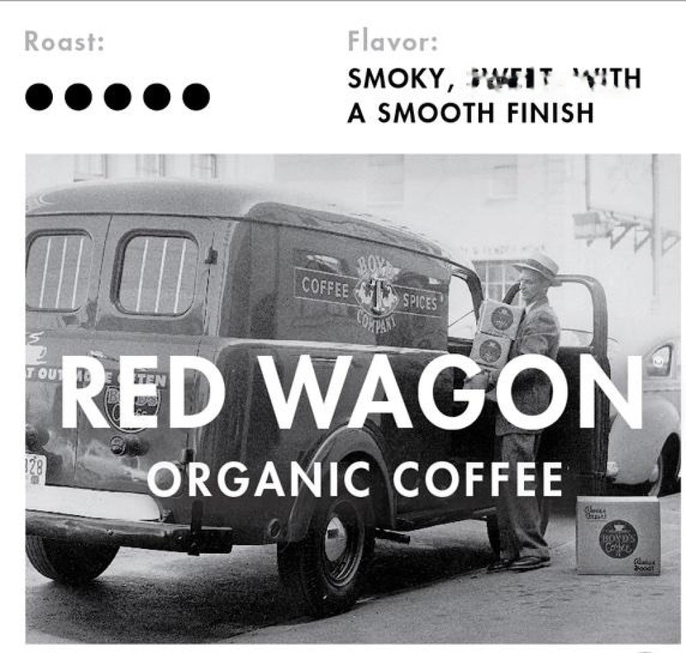 Red Wagon (Dark) Organic Coffee - 50 x 2.5oz -Item#20442