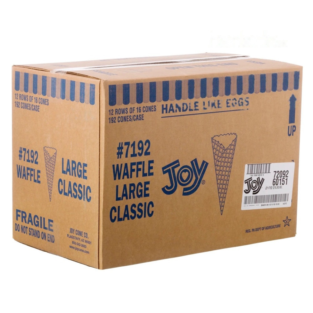 #7192 LARGE WAFFLE CONES 12/16 - Not For Online Sale - Contact us for quote