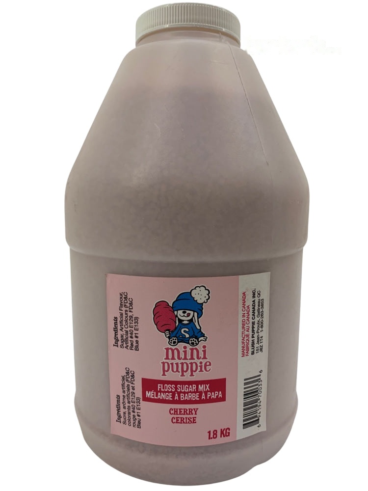 Mini Puppie Cherry Floss Sugar - 4 x 1.8kg -Item#55122