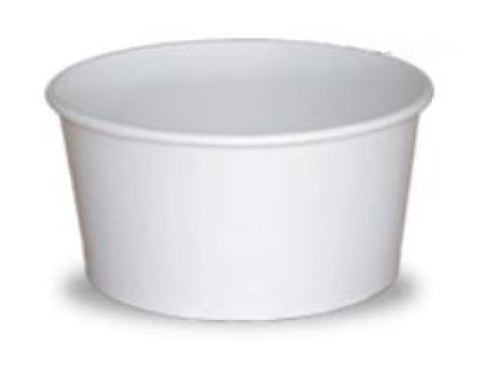 T12 White paper gelato cup 120cc/4.05oz - 2000/case - Item#45BG005