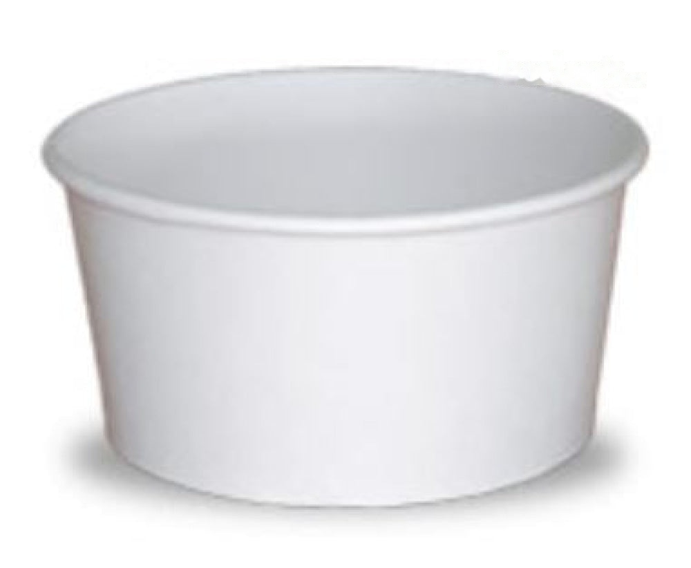 T16 White paper gelato cup 160cc/5.41oz - 1400/case - Item#45BG008