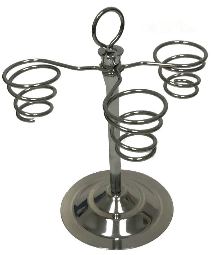 Counter Cone Holder 3 Holes Stainless Steel (19.5x16x11cm) - Item#45154