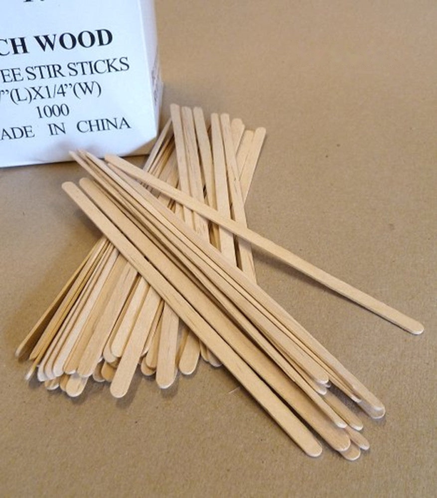 7'' Wood Stir Stick - 1000/case - Item#839SS7W