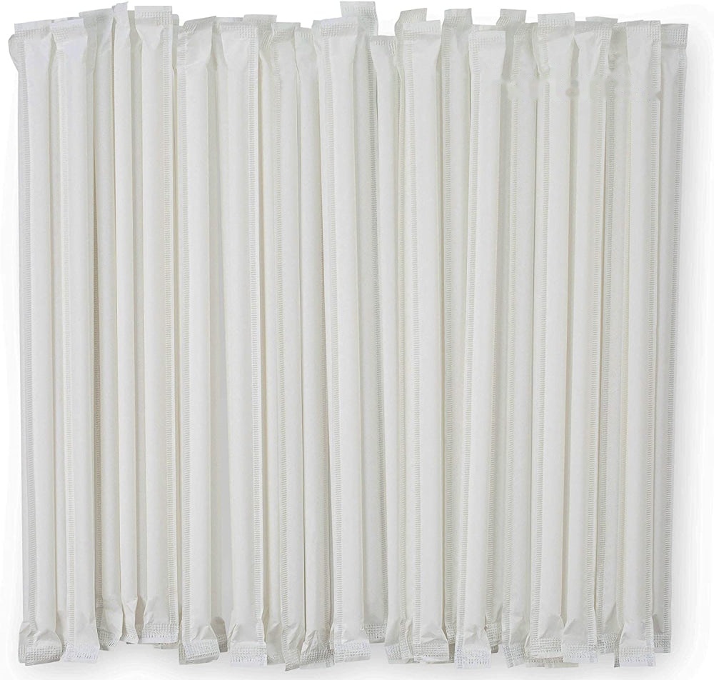 9.5" Wrapped Plastic Straws - 4800/case - Item#80CA95CASE