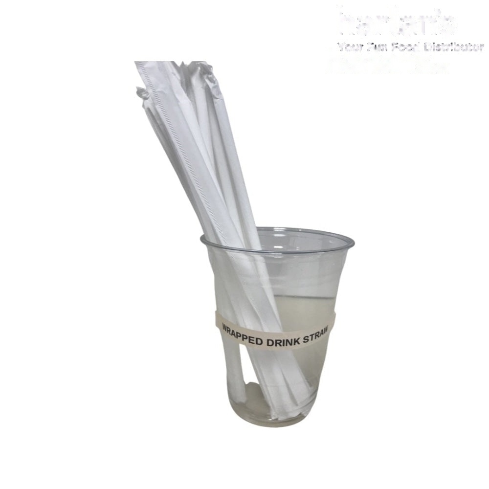 Wrapped paper straw 3000/case - 80WM9