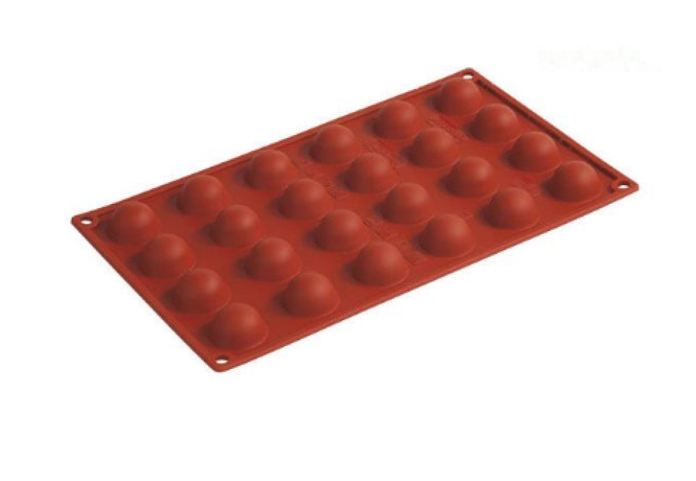 SMALL HALF SPHERE 24 CAVITIES SIL RED BRICK 45FR004