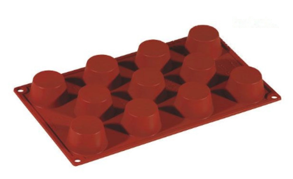 MINI MUFFIN 11 INDENTS SIL RED BRICK 45FR020
