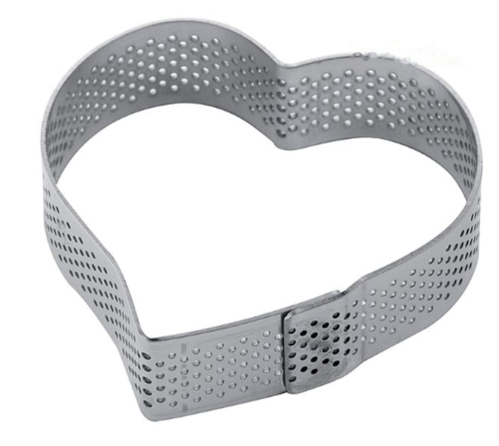 ST. STEEL MICROPERFORATED BAND HEART TART 45XF14