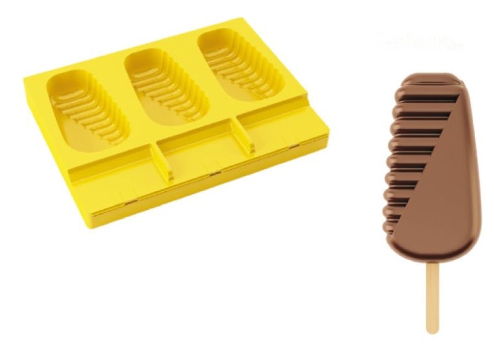 ACAPULCO - Popsicle Mould w/ Sticks - 3 Indents 45PL02