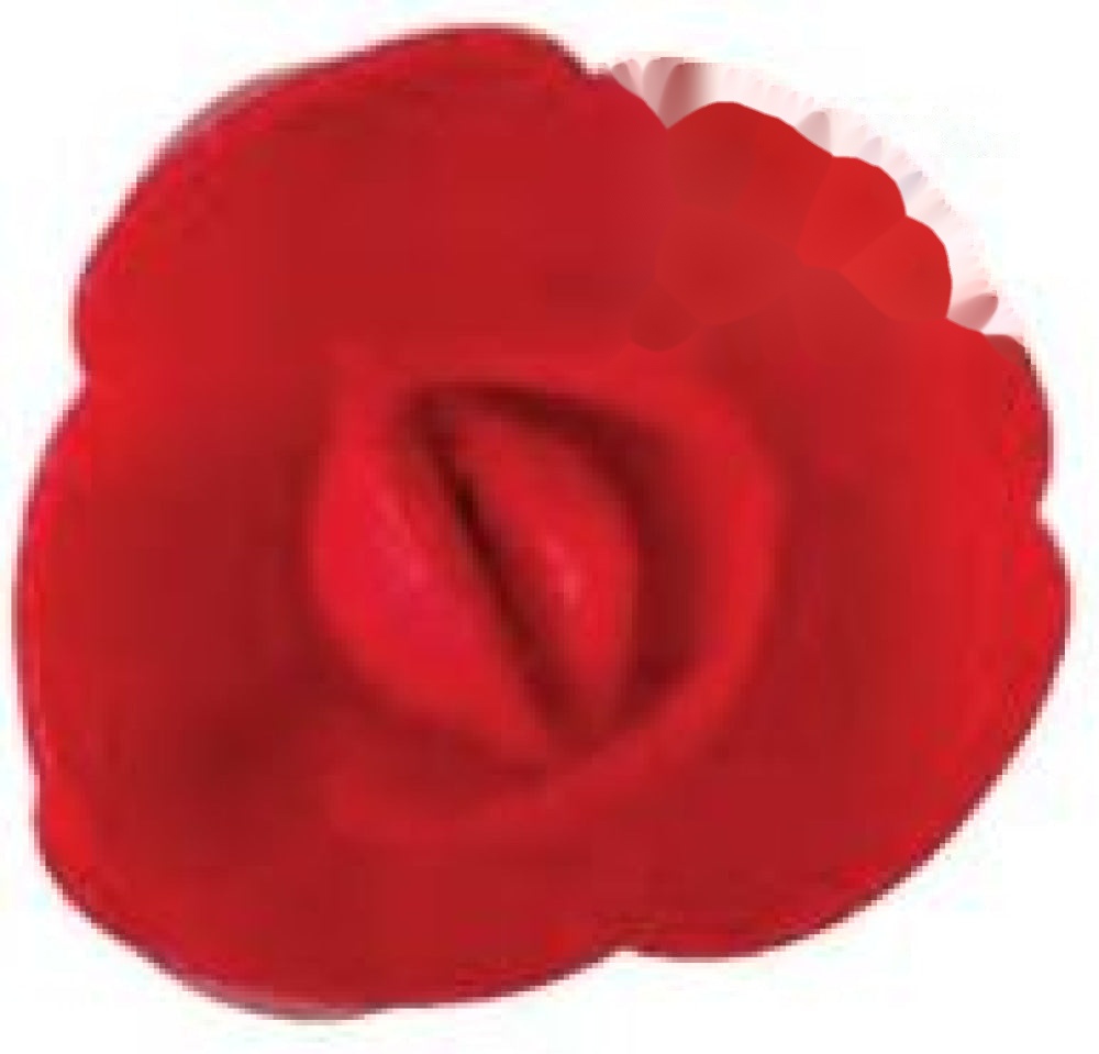 WAFER RED SMALL ROSE W/SWEETENER STRAWBERRY 45RP04