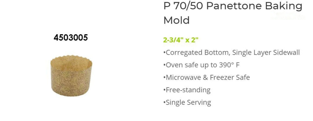 Paper Baking Round Mould - P70/50 4503005G
