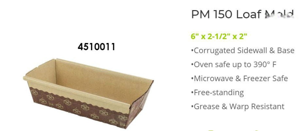 Paper Baking Mould: Loaf - PM150 4510011G