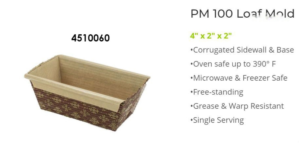 Paper Baking Mould: Loaf - PM100 4510060G