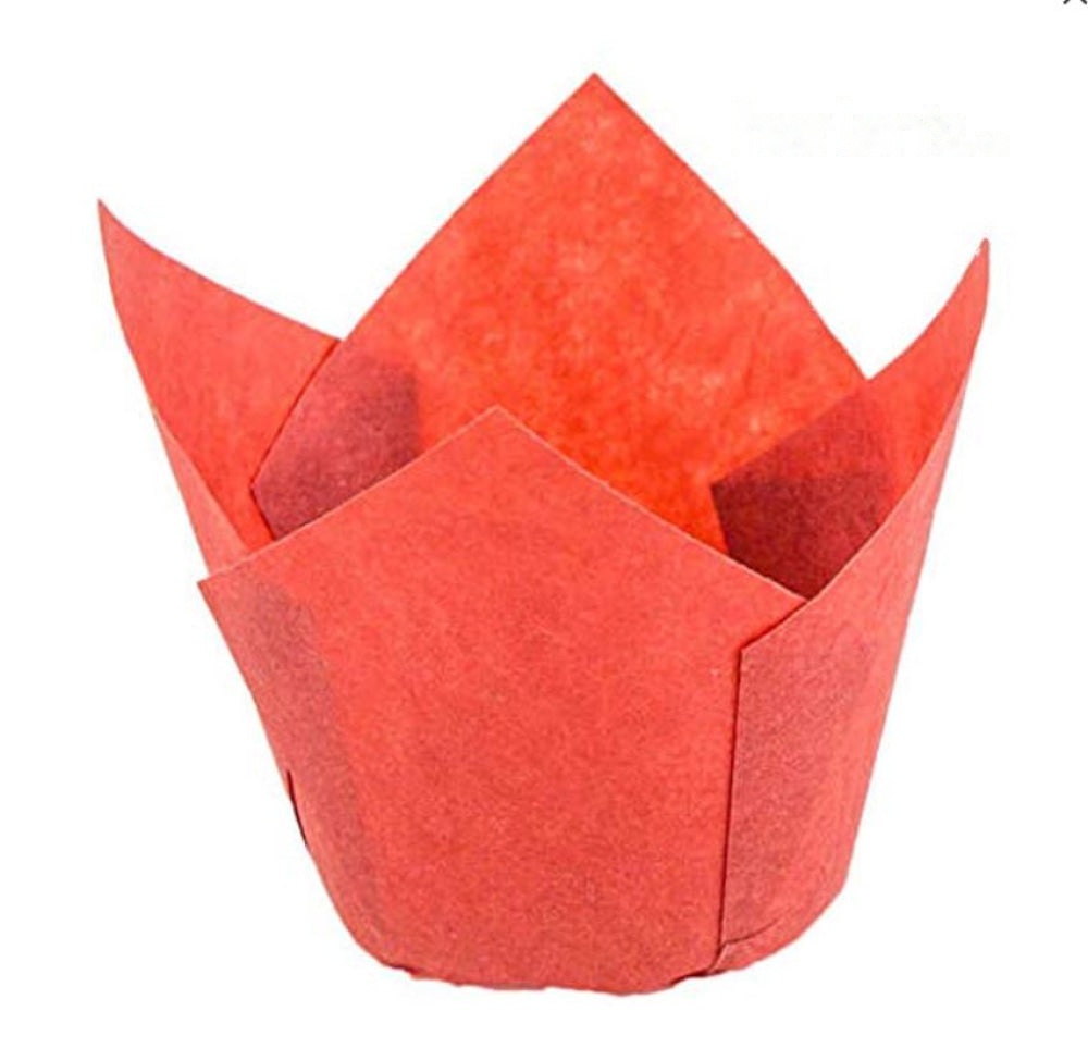 Tulip Baking Cups - Red (6x7cm) 4588543