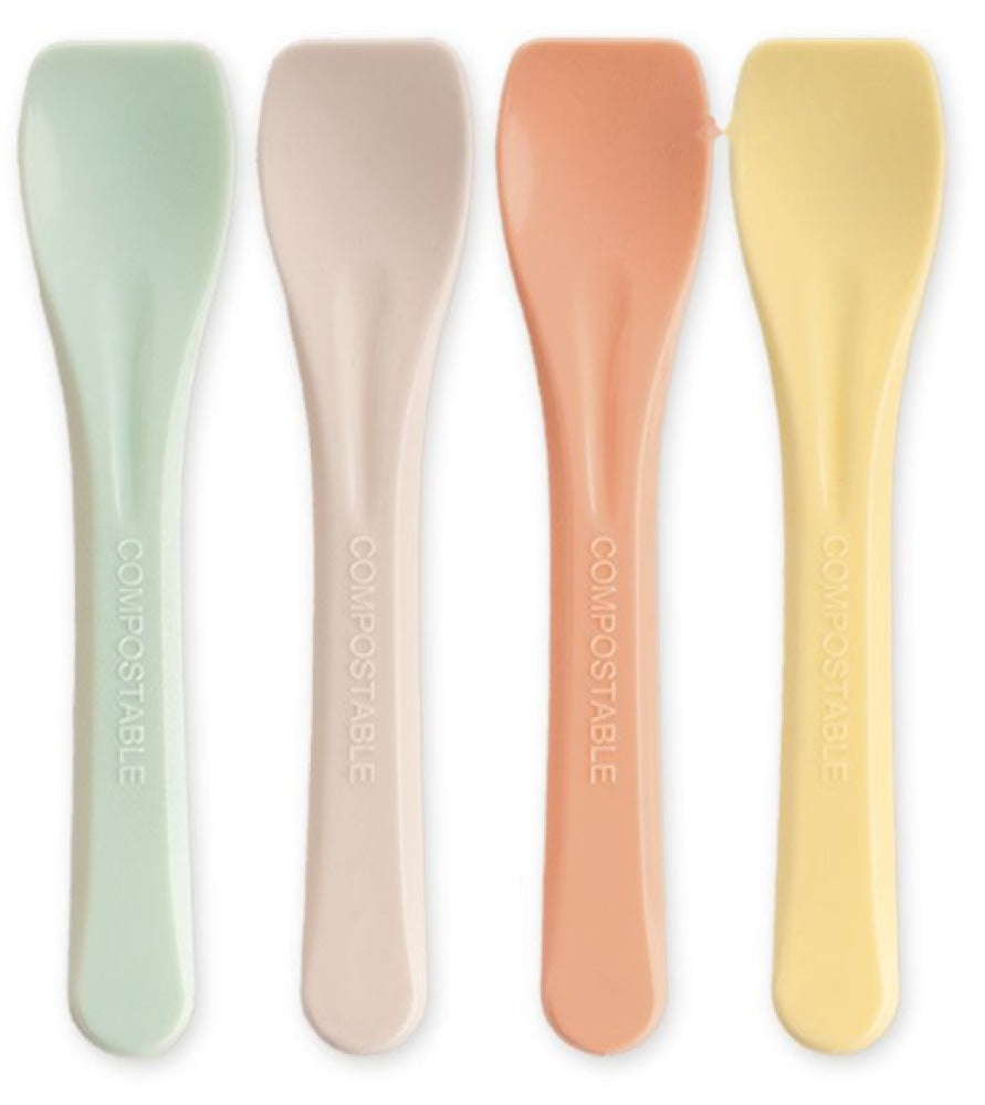COMPOSTABLE MULTICOLOUR GELATO/ICE CREAM SPOON - 10 X 1 KG CS - Item# 45231CMP