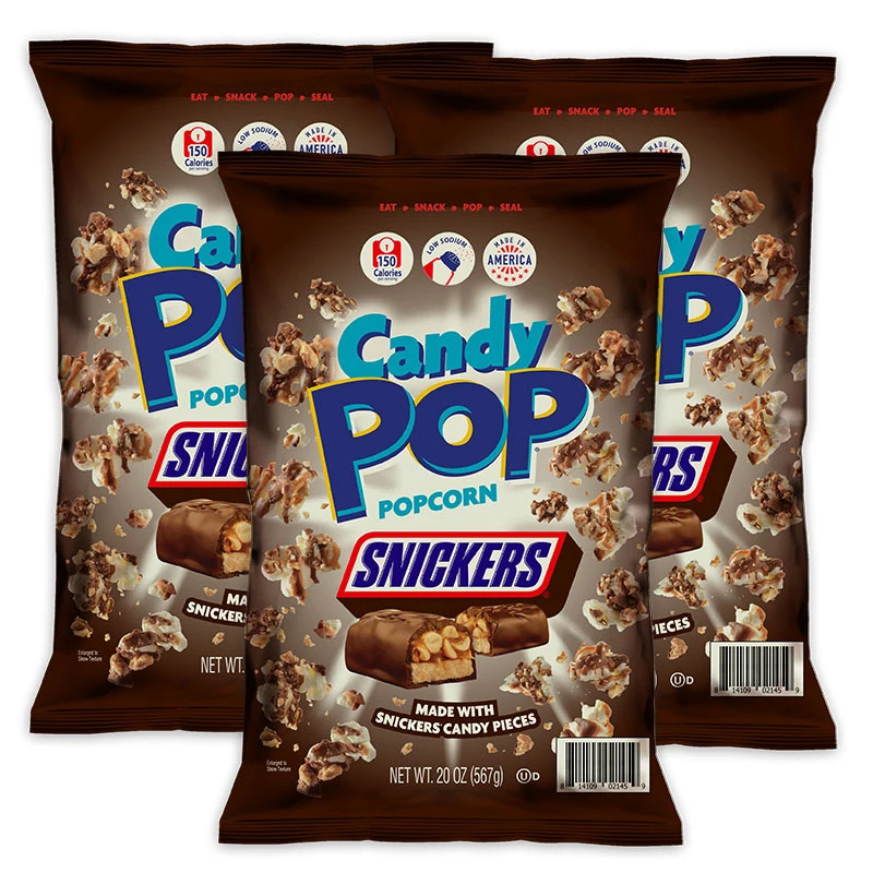 Candy Pop Popcorn Snickers Fun Tastic Foods